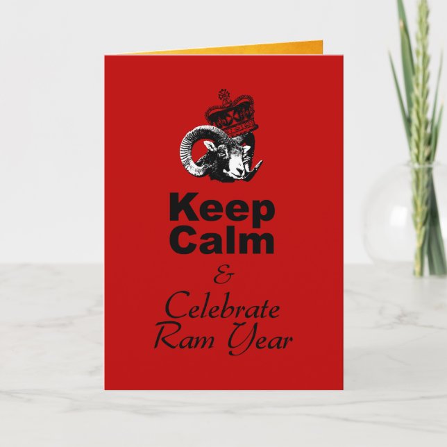 Keep Calm and Celebrate Goat Year 2025 VGC Helgkort (Framsida)