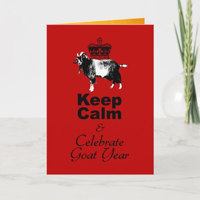 Keep Calm and Celebrate Goat Year 2025 VGC Helgkort (Framsida)