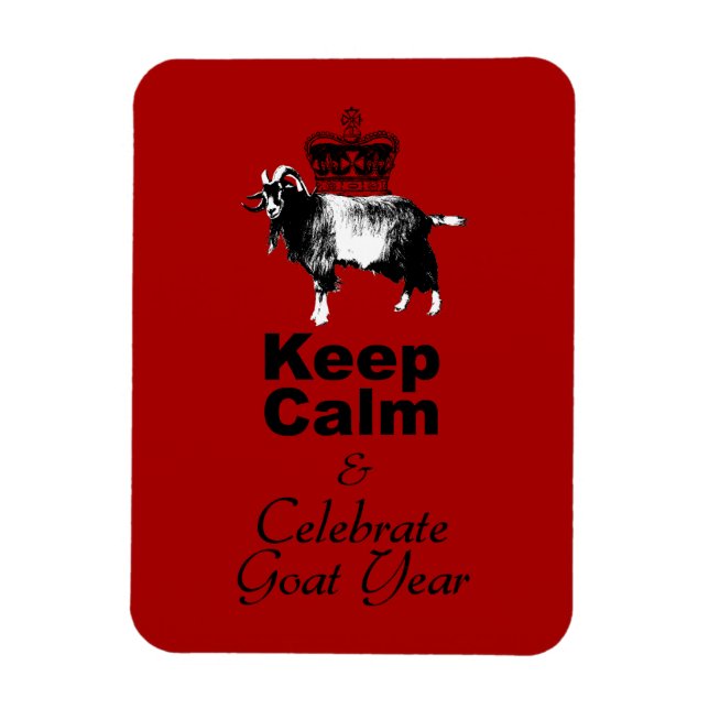 Keep Calm and Celebrate Goat Year 2027 Mg Magnet (Vertikal)