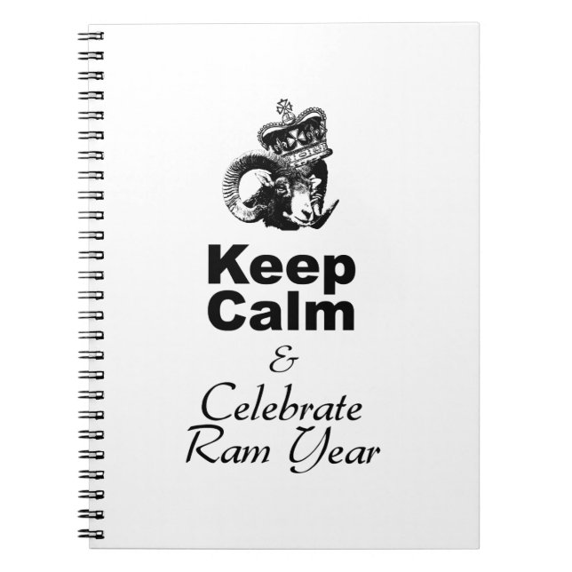 Keep Calm and Celebrate Ram Year 2027 NB1 Anteckningsbok (Framsidan)