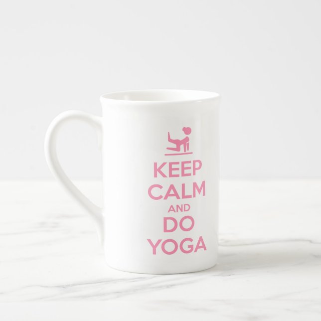 Keep Calm and Do Yoga Benporslin Mugg (Vänster)
