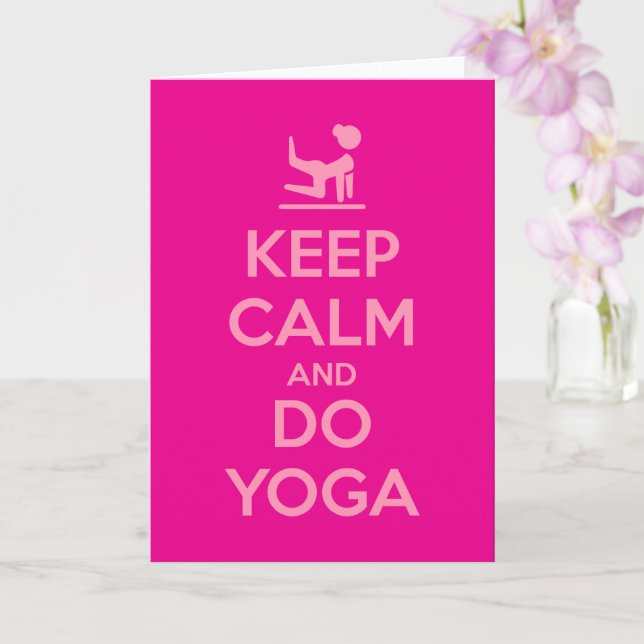 Keep Calm and Do Yoga Kort (Orkide)