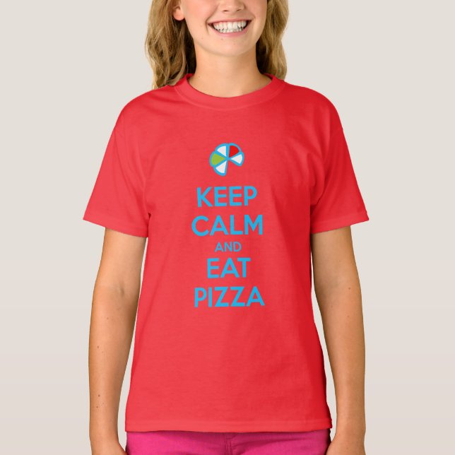 Keep Calm and Eat Pizza 1 T Shirt (Framsida)