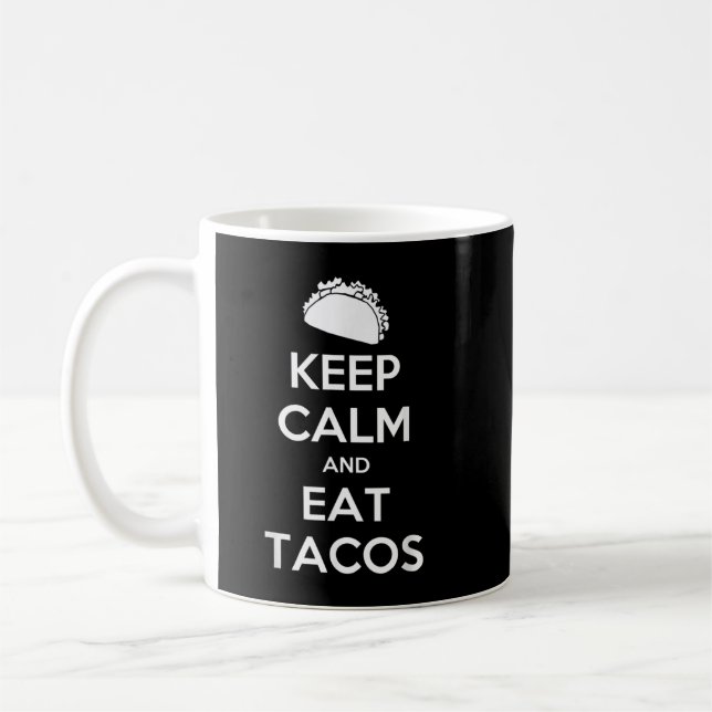 Keep Calm And Eat Tacos T-Shirt Christmas  Kaffemugg (Vänster)