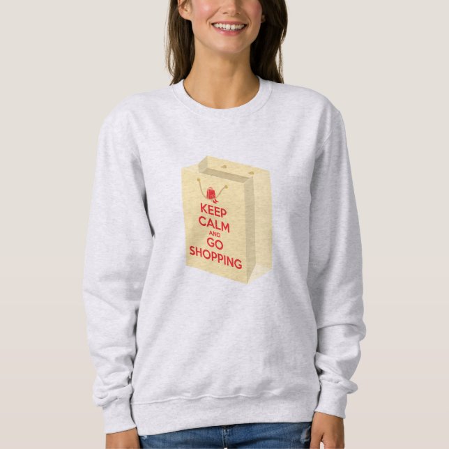 Keep Calm and Go Shopping (bag1) T Shirt (Framsida)