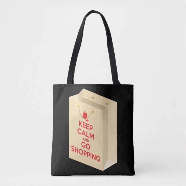 Keep Calm and Go Shopping (bag1) Tygkasse (Framsida)