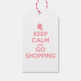 Keep Calm and Go Shopping Presentetikett