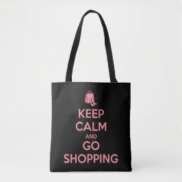 Keep Calm and Go Shopping Tygkasse