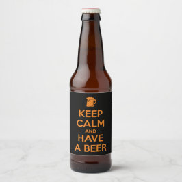 Keep Calm and Have a Beer Ölflaska Etikett