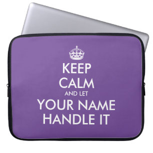Keep calm and let handle it funny neoprene laptop fodral