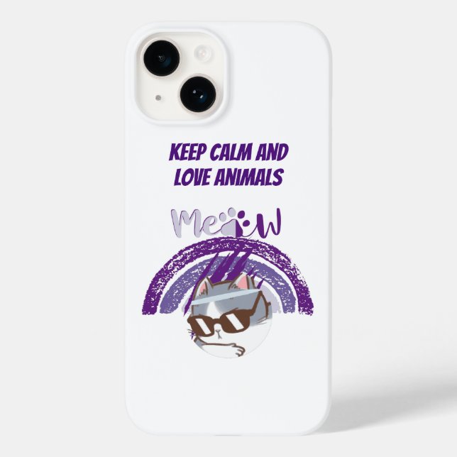 keep calm and love animals phrase (Baksida)