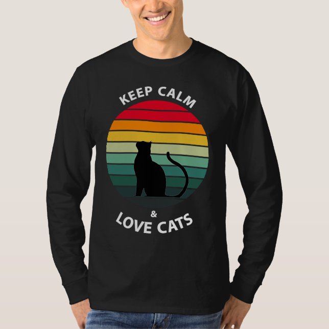 Keep calm and love cats t shirt (Framsida)
