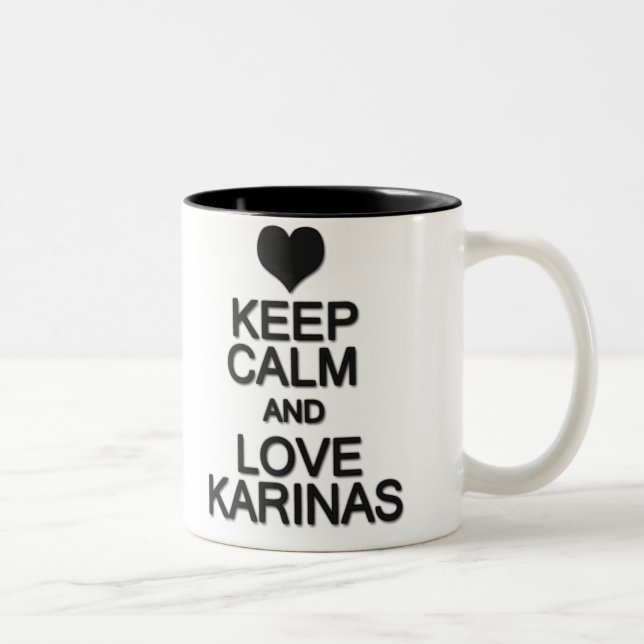Keep Calm And Love Karinas Två-Tonad Mugg (Höger)
