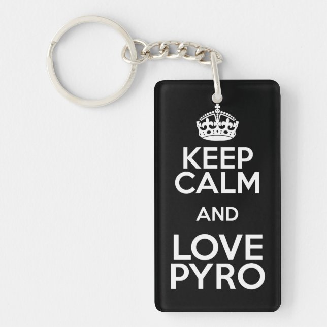 KEEP CALM AND LOVE PYRO NYCKELRING (Framsidan)