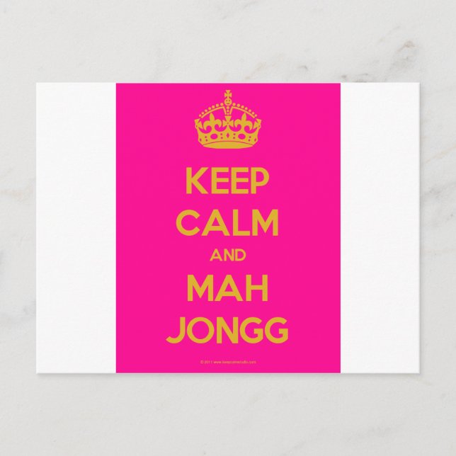 Keep-Calm-And-Mah-Jongg.pdf Vykort (Framsida)