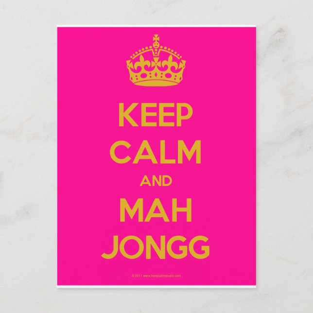 Keep-Calm-And-Mah-Jongg.pdf Vykort (Framsida)