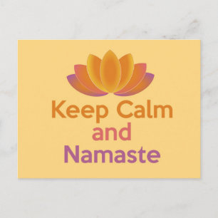 Keep Calm and Namaste - Zen, Yoga, Relax Vykort