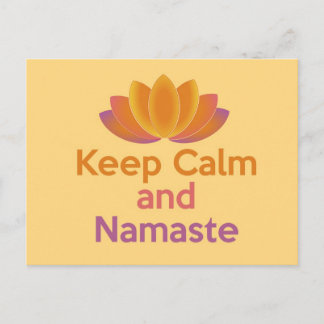 Keep Calm and Namaste - Zen, Yoga, Relax Vykort