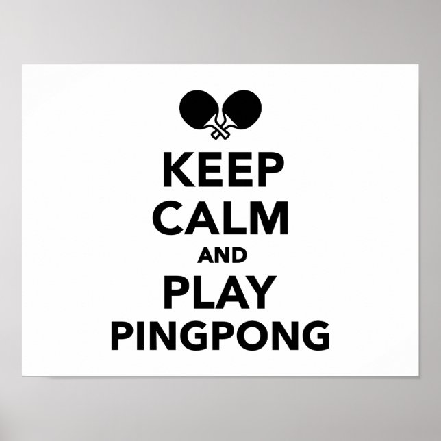 Keep calm and play Ping Pong Poster (Framsidan)