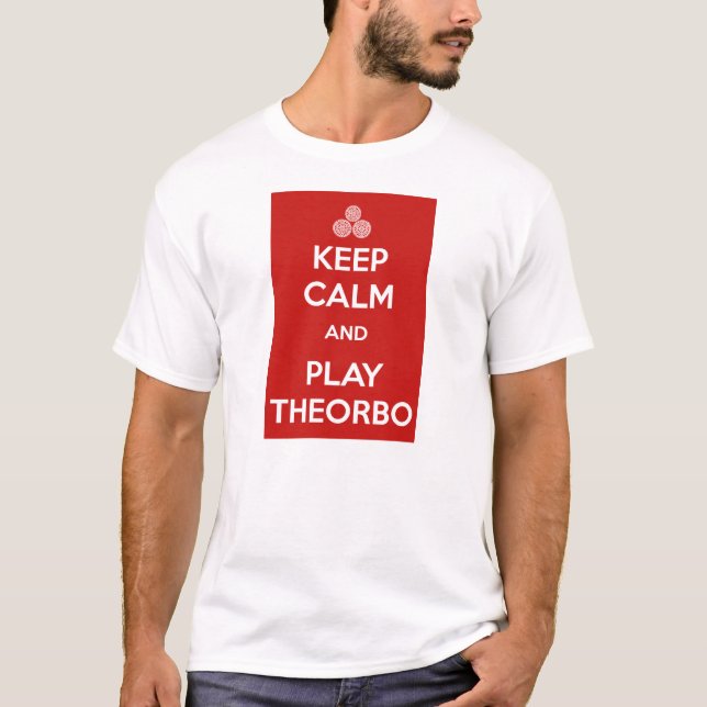 Keep calm and play theorbo tee shirt (Framsida)