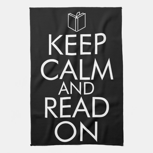 KEEP CALM AND READ ON KÖKSHANDDUK (Vertikal)
