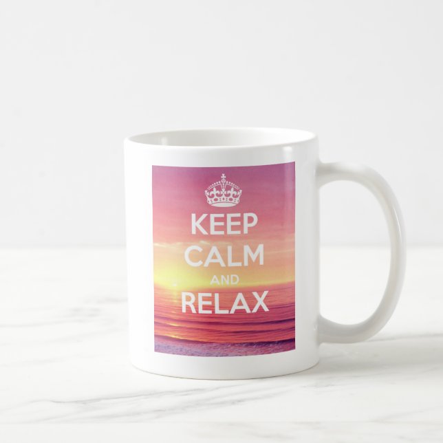 Keep calm and relax Mug Kaffemugg (Höger)