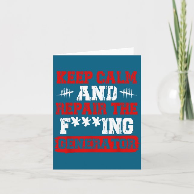 Keep Calm And Repair The Generator Video Game  Kort (Framsida)