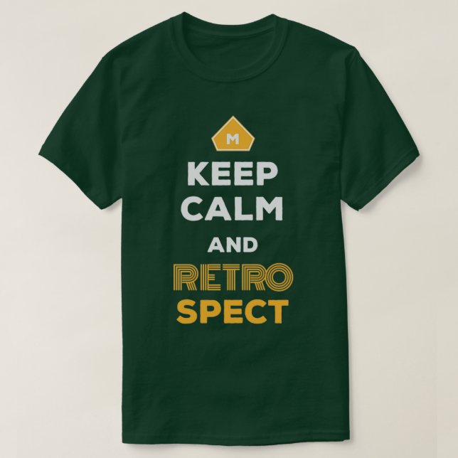Keep Calm And Retrospect Retro Agile Scrum Master  T Shirt (Design framsida)