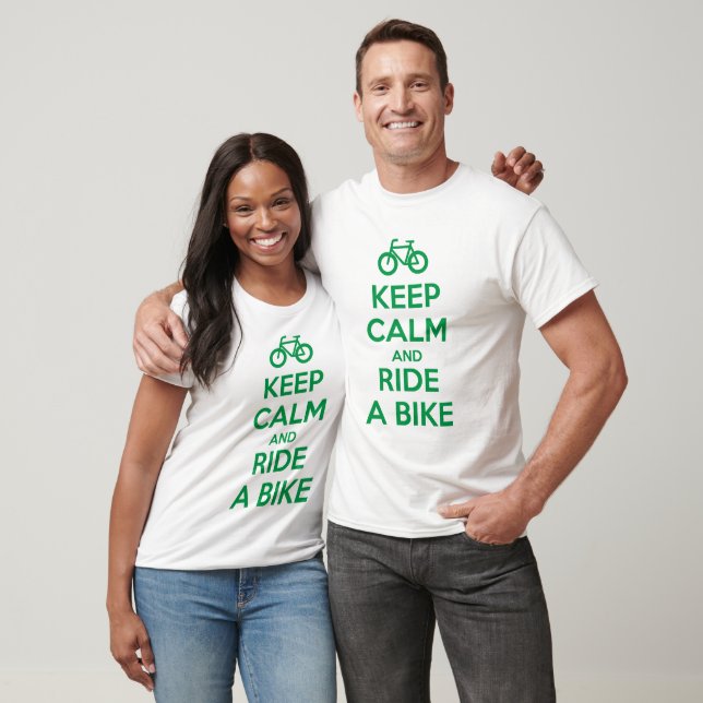 Keep Calm and Ride a Bike T Shirt (Unisex)
