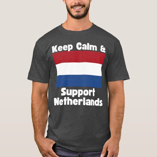 Keep Calm and Support Netherlands boy T Shirt (Framsida)