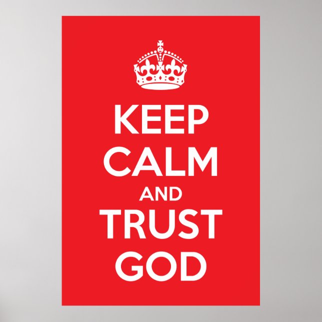 Keep Calm and Trust God Poster (Framsidan)