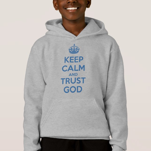 Keep Calm and Trust God T Shirt (Framsida)