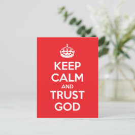 Keep Calm and Trust God Vykort