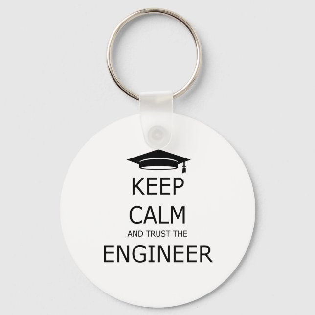 Keep calm and trust the engineer nyckelring (Framsida)