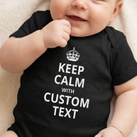 Keep Calm Anpassat Citat Mall Baby Bodysuit