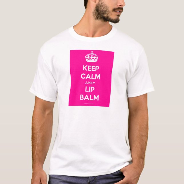 Keep-Calm-Apply-Lip-Balm.pdf T Shirt (Framsida)