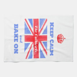 Keep Calm Bake On Union Jack British Flag  Kökshandduk