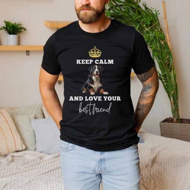 Keep Calm Bernese Tee, Bernese Mountain Dog TShirt T Shirt (Skapare uppladdad)