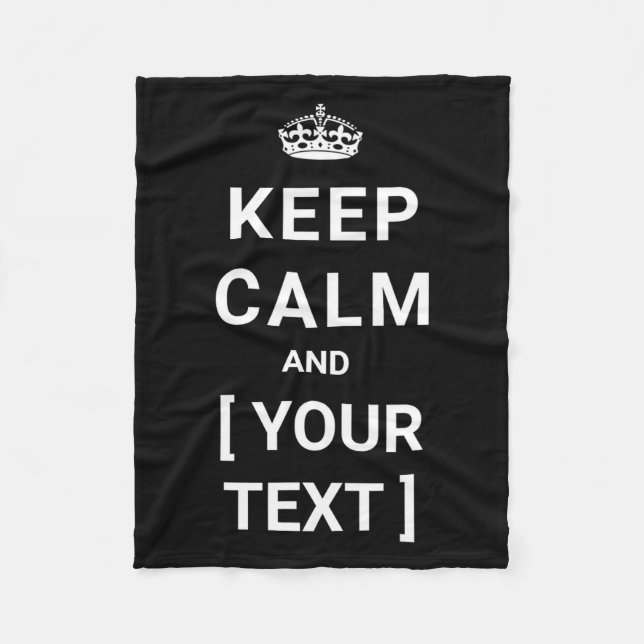 Keep Calm  Fleecefilt (Framsidan)