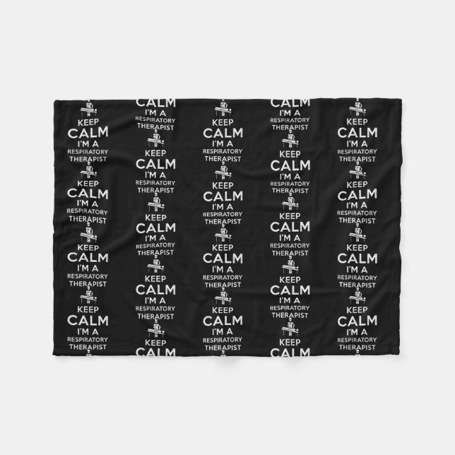 Keep calm I'm a Respiratory Therapist  Fleecefilt (Framsidan (Horisontell))