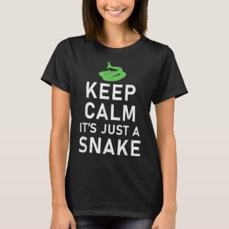 Keep Calm its just a Snake Funny Snake Lover T Shirt