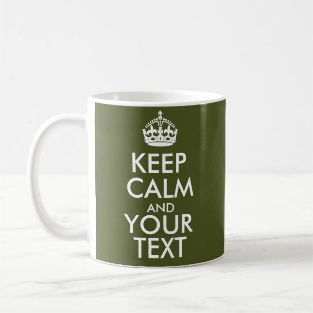 Keep Calm Mug Custom Design Personalized Gift Kaffemugg (Vänster)