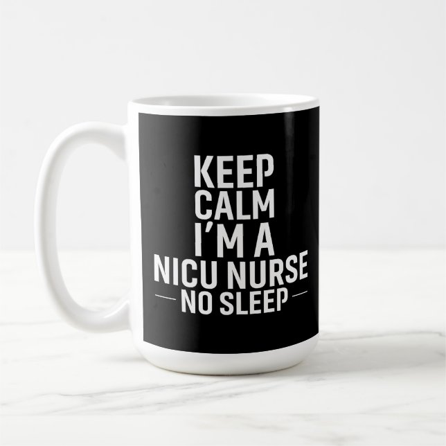 Keep Calm No Sleep – Fierce & Focused Kaffemugg (Vänster)