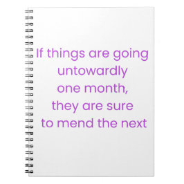 Keep calm, wait till next month anteckningsbok