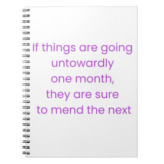 Keep calm, wait till next month anteckningsbok