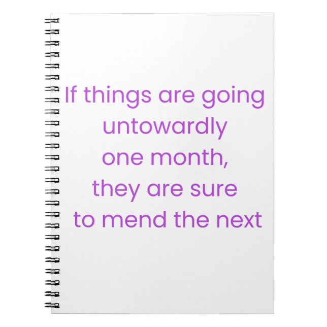 Keep calm, wait till next month anteckningsbok (Framsidan)