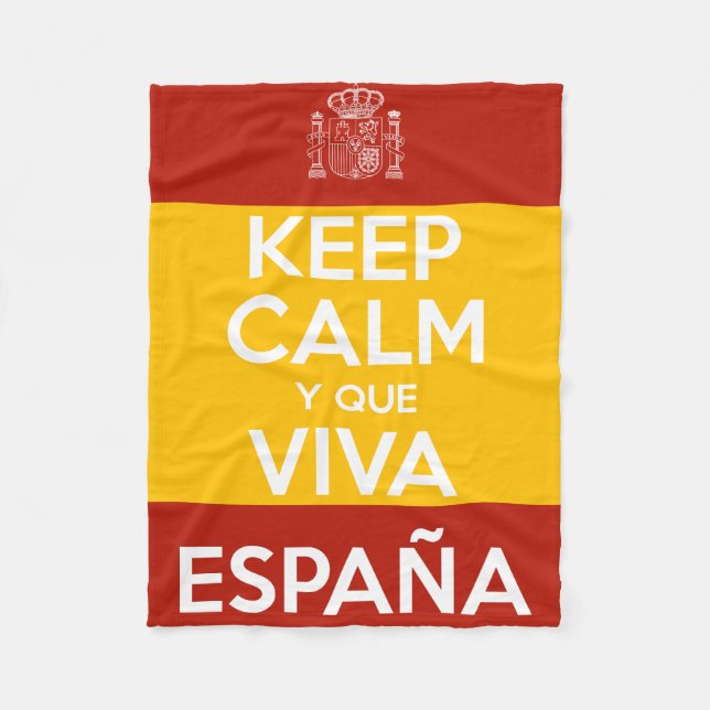 Keep Calm y que viva España Fleecefilt (Framsidan)