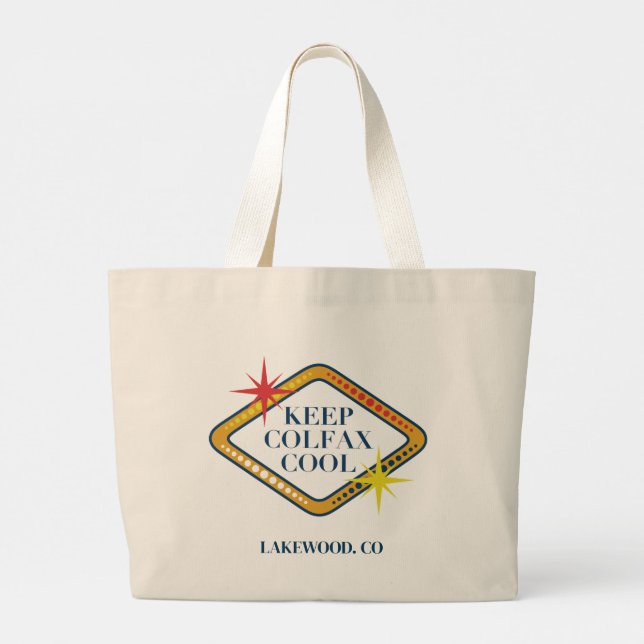 Keep Colfax Cool Jumbo Tote Bag Jumbo Tygkasse (Baksida)