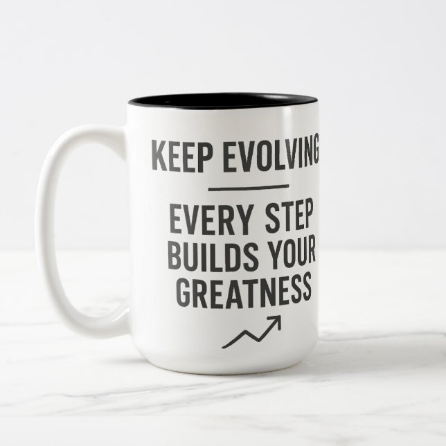Keep Evolving Motivation Två-Tonad Mugg (Vänster)