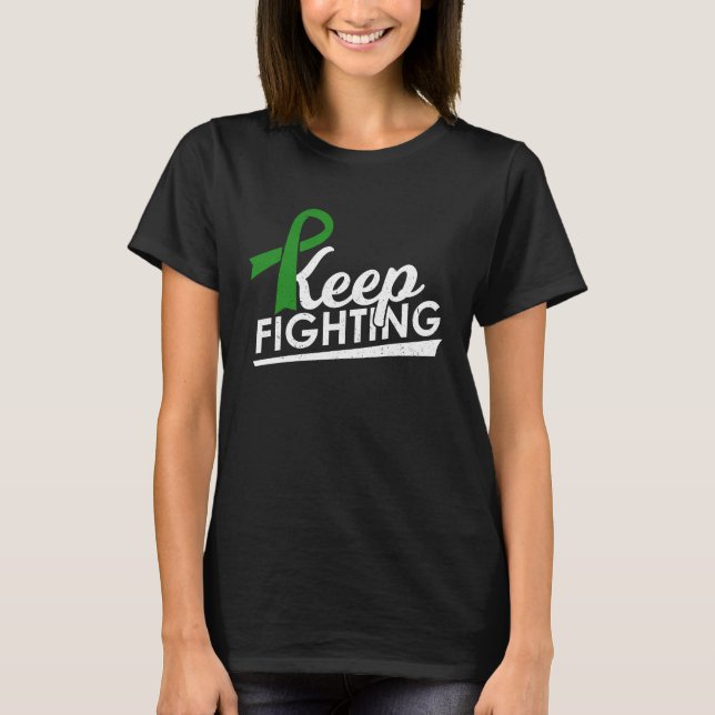 Keep Fighting Cerebral Palsy & Glaucoma Warrior Aw T Shirt (Framsida)